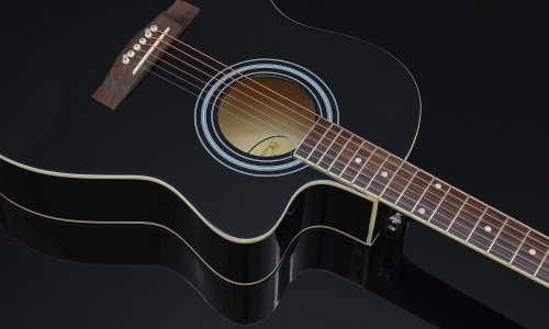 ts-ideen 5270 Guitare acoustique Western Style Noir – Image 5