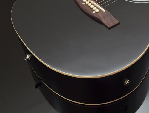 Ts-ideen 4570 Guitare folk électro-acoustique avec Micros 4 bandes EQ/Etui rembourré/Sangle/Corde/Diapason à bouche Noir – Image 9