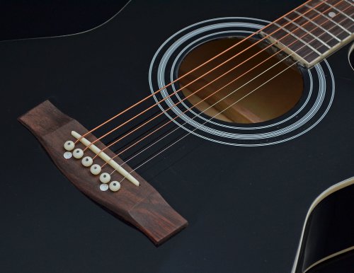 ts-ideen 5270 Guitare acoustique Western Style Noir – Image 8