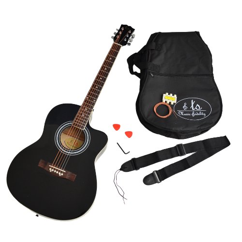 ts-ideen 5270 Guitare acoustique Western Style Noir – Image 2