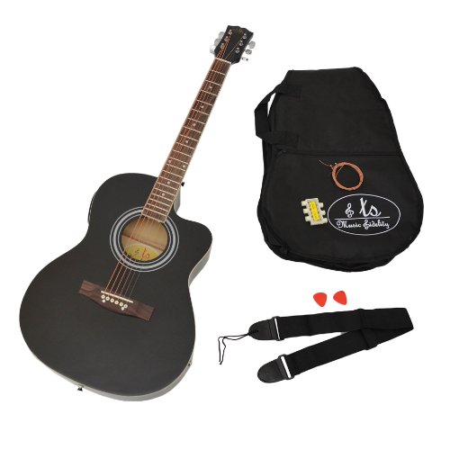 ts-ideen 5298 Guitare acoustique Western Style Noir – Image 2