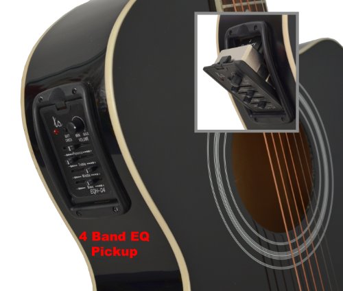 ts-ideen 5298 Guitare acoustique Western Style Noir – Image 4