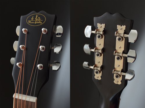 ts-ideen 5298 Guitare acoustique Western Style Noir – Image 7