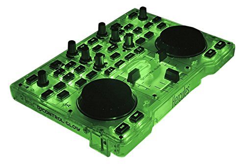 Hercules DJControl Glow - Contrôleur DJ Double Platine avec Effet Lumineux